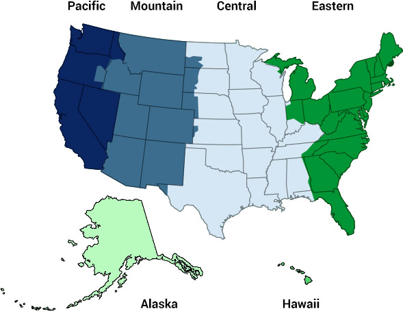 Time Zone Map