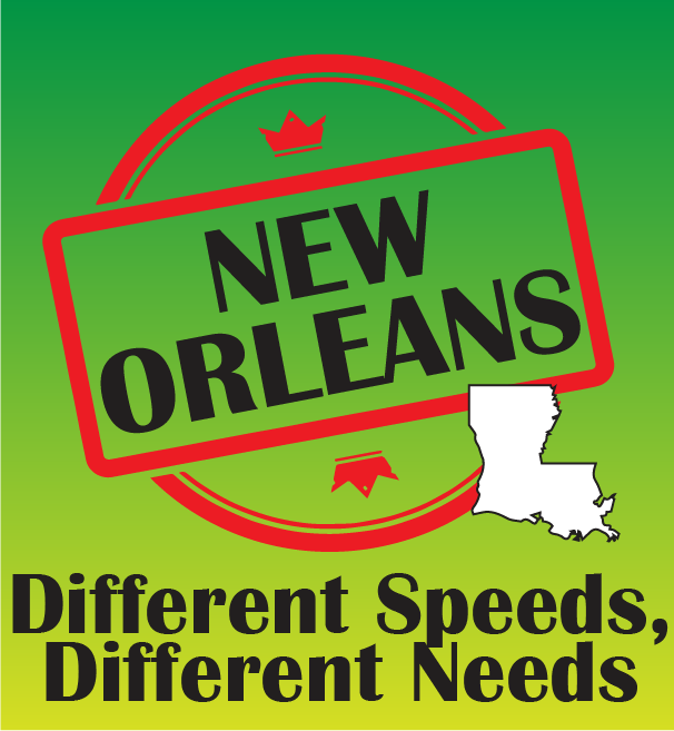 ATI's graphic Different Speeds Different Needs Image for Different Speeds / Different Needs - New Orleans